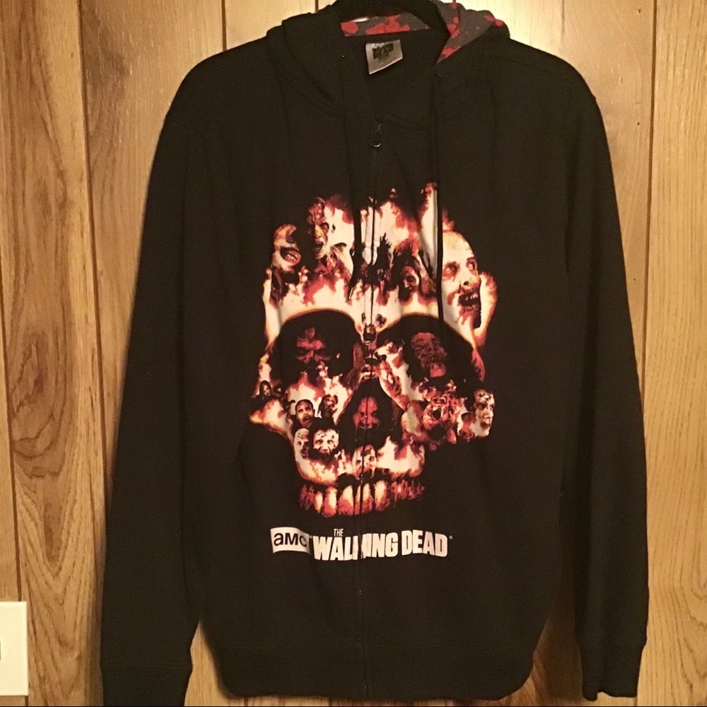 Walking Dead zipped hoodie, large